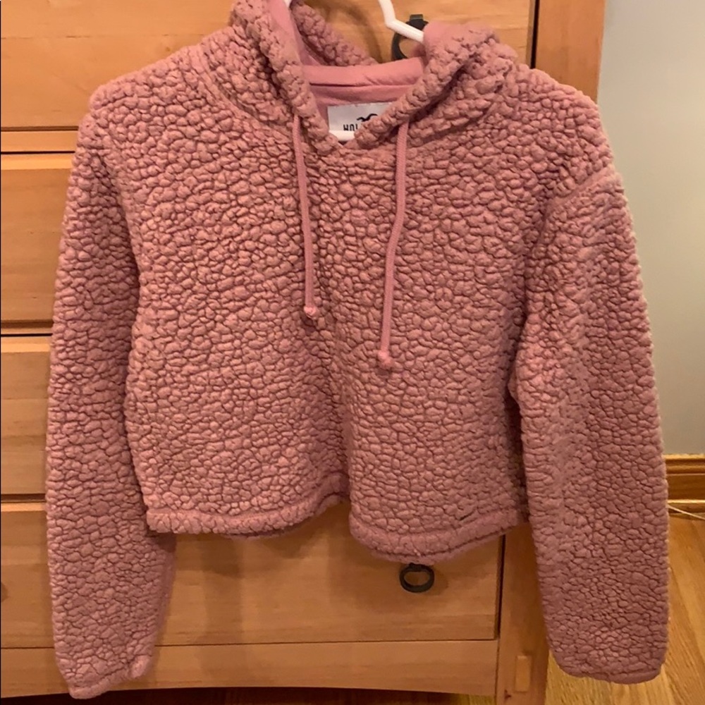 Pink sherpa hoodie